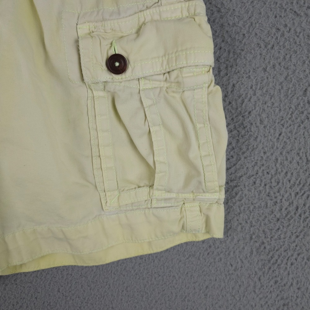 American Eagle Shorts Men 34 Yellow Tie Dye Cargo Distressed Grunge Baggy Skater - Picture 10 of 16